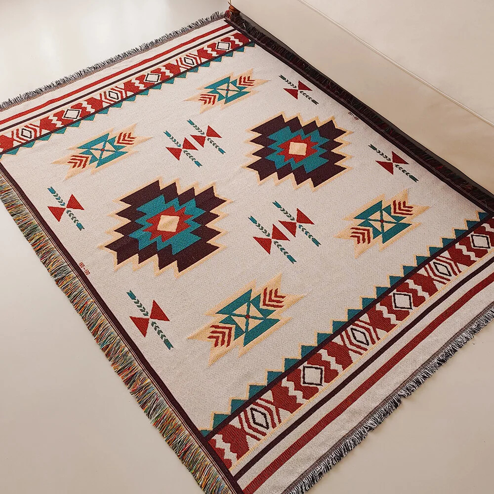 Oversized Boho Aztec Blanket w - Boho Throw Blanket Fringe recension och pris