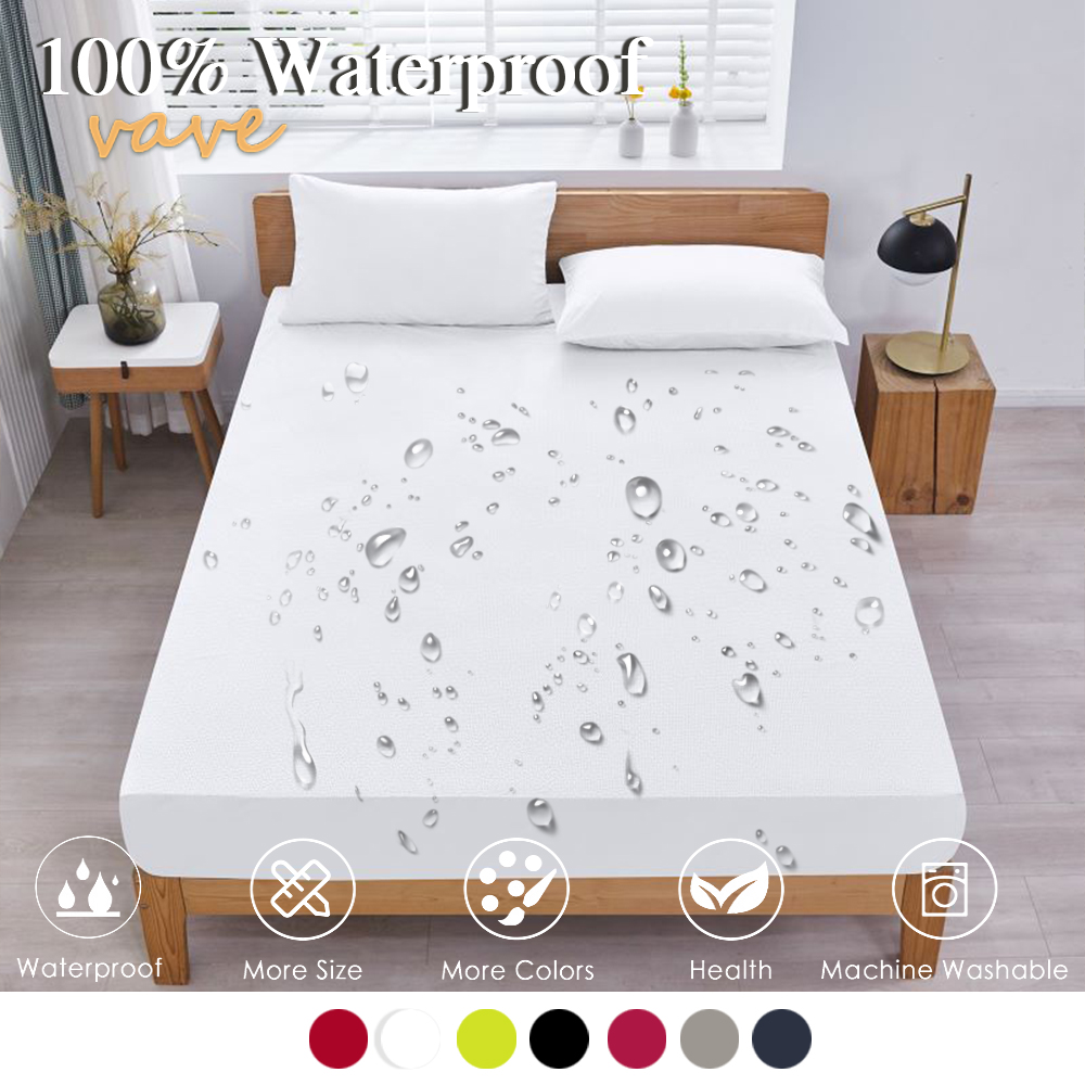 100% Waterproof Fitted Bed She - Waterproof Mattress Protector Breathable recension och pris