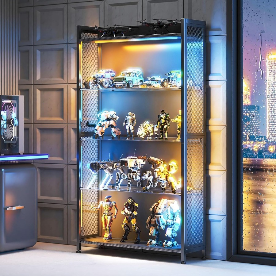 4-Tier Display Case with Tempe - Lighting recension och pris