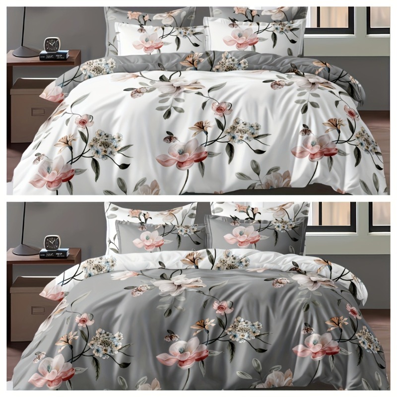 2/3PCS Green Floral Duvet Cove - Aesthetic Floral Duvet Cover recension och pris